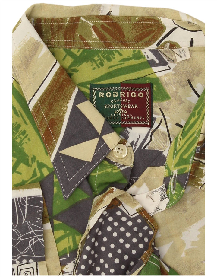 Camicia a maniche corte da uomo Rodrigo taglia 41 16 grande geometrica multicolore