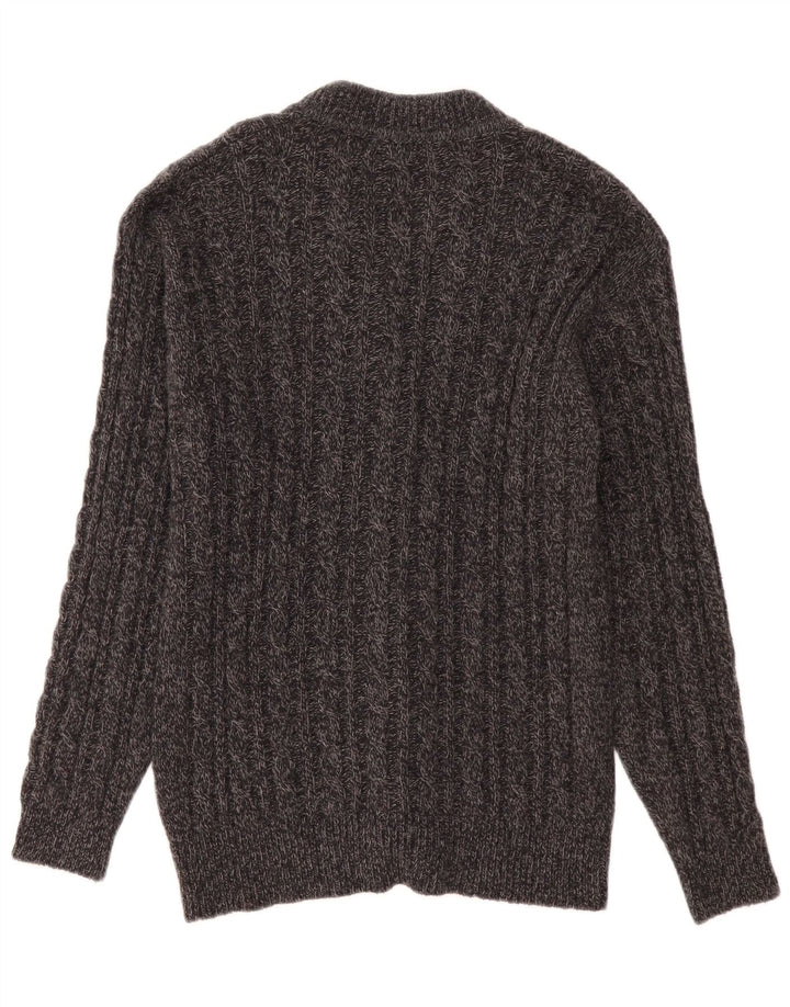 Maglione cardigan da donna Balloon in lana grigio medio