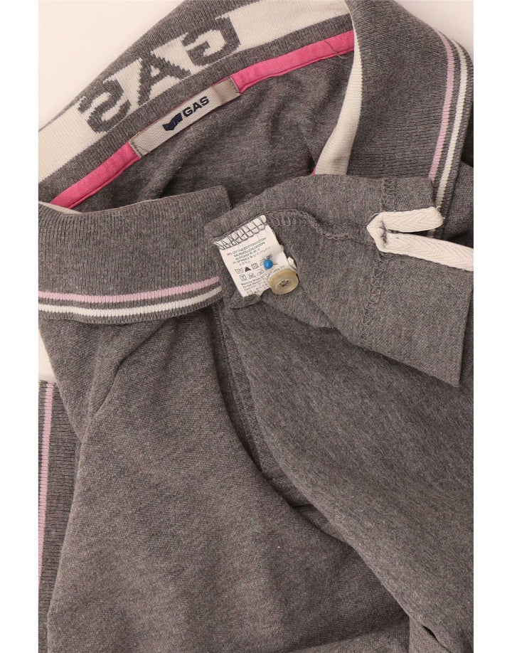 Polo da donna Gas UK 16 grande in cotone grigio