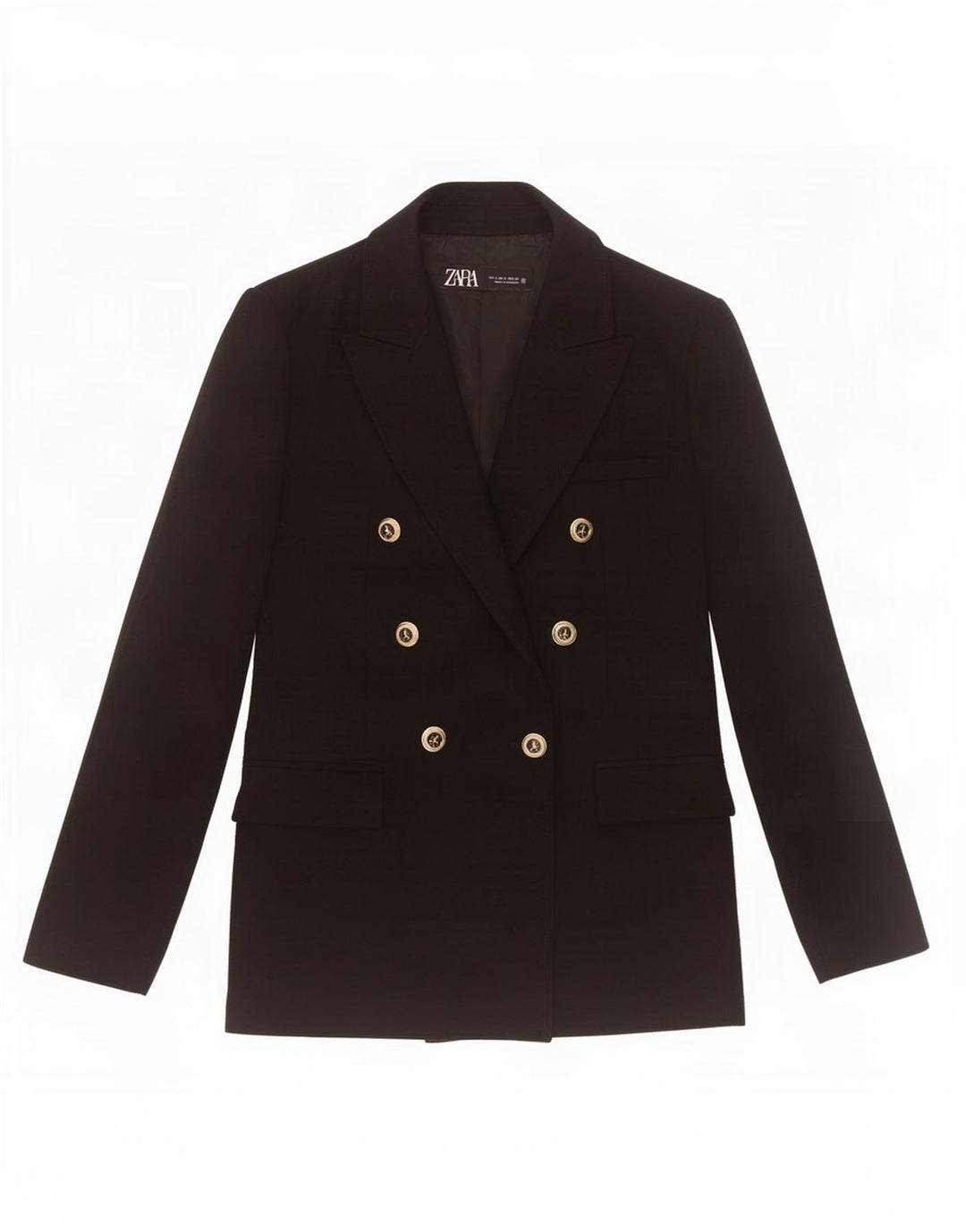 Giacca blazer doppiopetto da donna Zara UK 14 grande nera