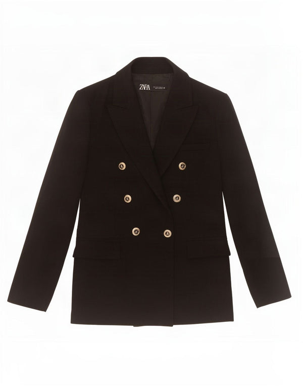 Giacca blazer doppiopetto da donna Zara UK 14 grande nera