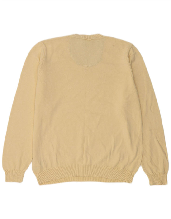 MARKS & SPENCER Maglione da uomo con scollo a V vestibilità regolare grande cotone beige