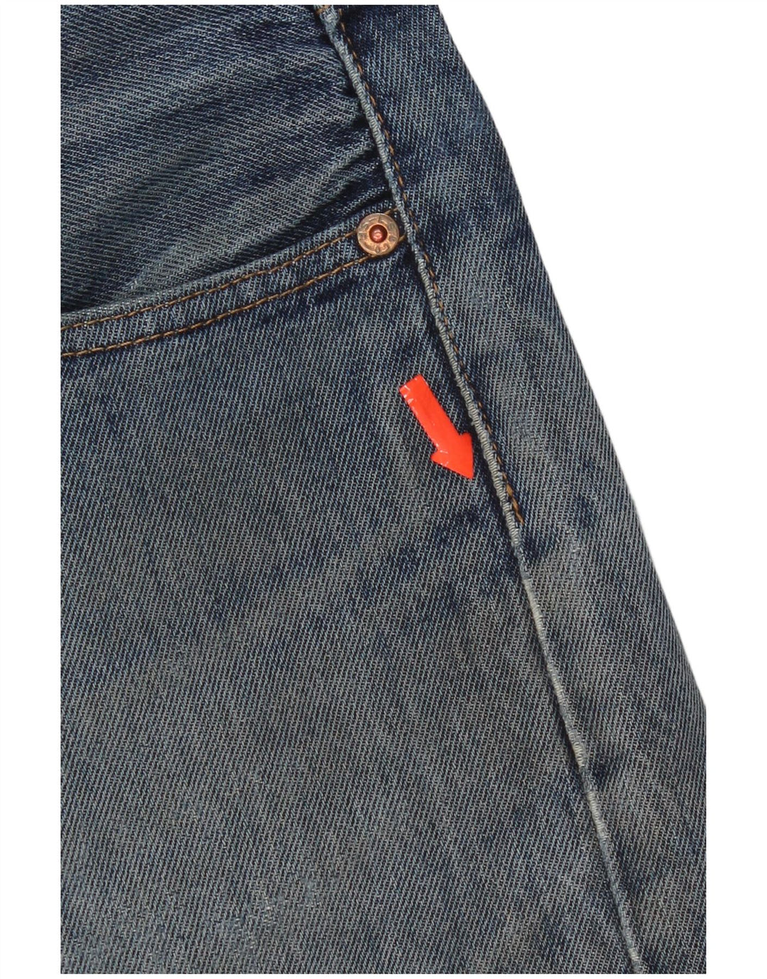 Levi's Uomo 505 Jeans dritti invecchiati W33 L30 Cotone blu