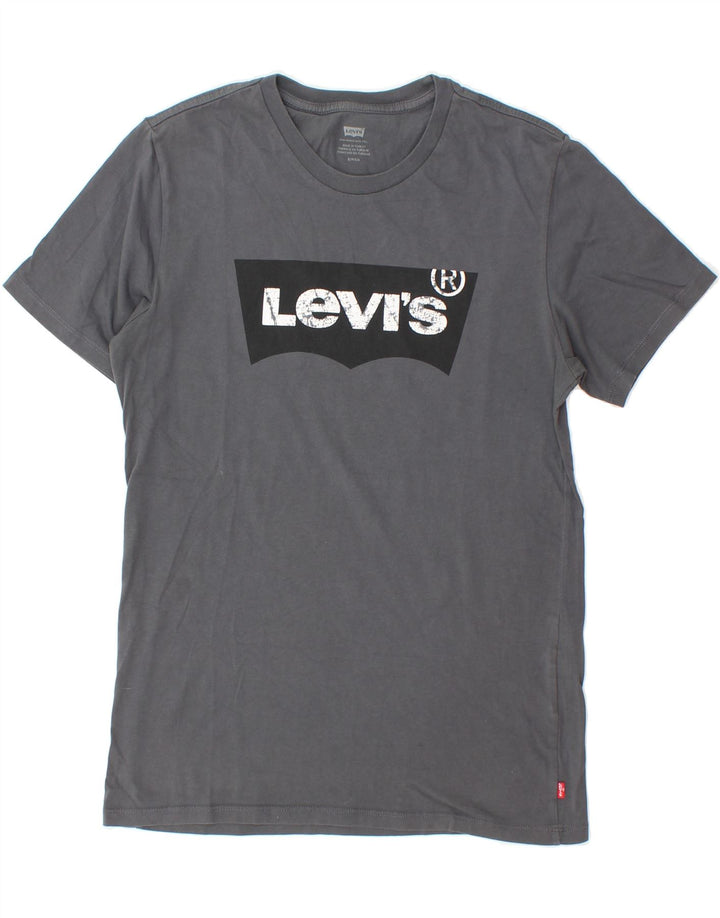 LEVI'S Mens Graphic T-Shirt Top Small Grey Cotton Vintage Levi's and Second-Hand Levi's from Messina Hembry 
