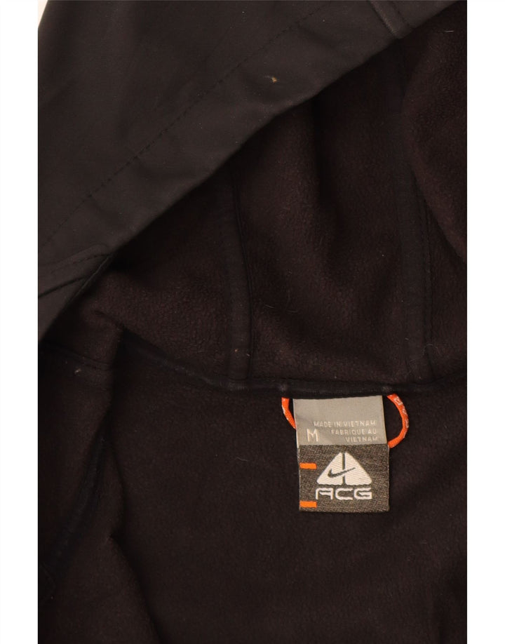 Giacca a vento con cappuccio da donna NIKE UK 12 Medium Nero Poliestere