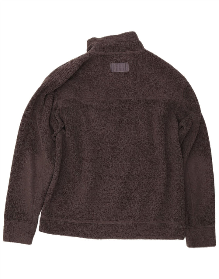 WEIRD FISH Giacca in pile da uomo UK 40 Large Grigio Poliestere