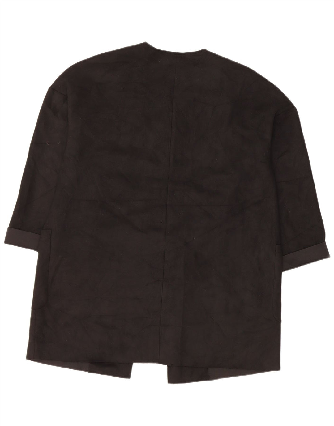 Giacca blazer aperta oversize con maniche a 3/4 Zara da donna UK 6 XS poliestere nero