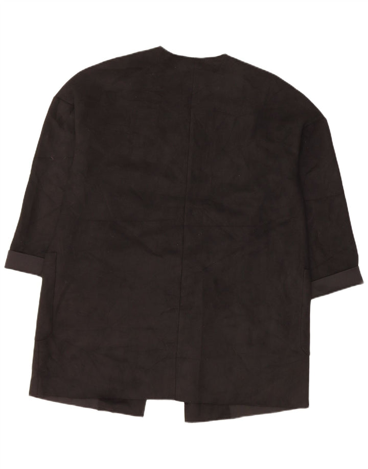 Giacca blazer aperta oversize con maniche a 3/4 Zara da donna UK 6 XS poliestere nero