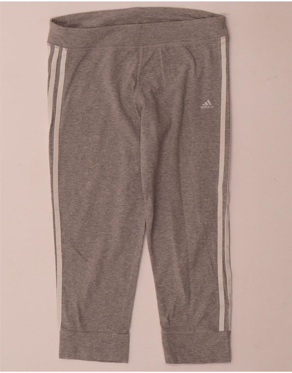 Pantaloni da tuta da donna Adidas Capri Joggers UK 8/10 Small Grigio