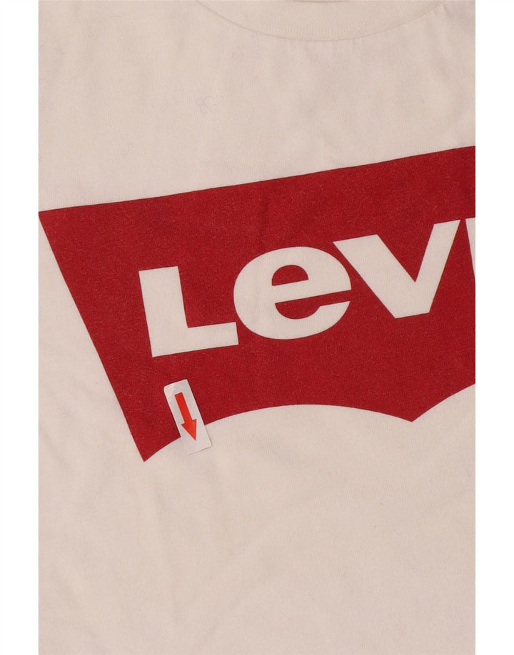 T-shirt grafica da donna Levi's Top UK 12 Medium White