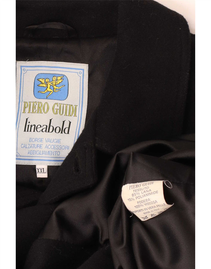 Cappotto da uomo Piero Guidi UK 44 2XL Lana nera