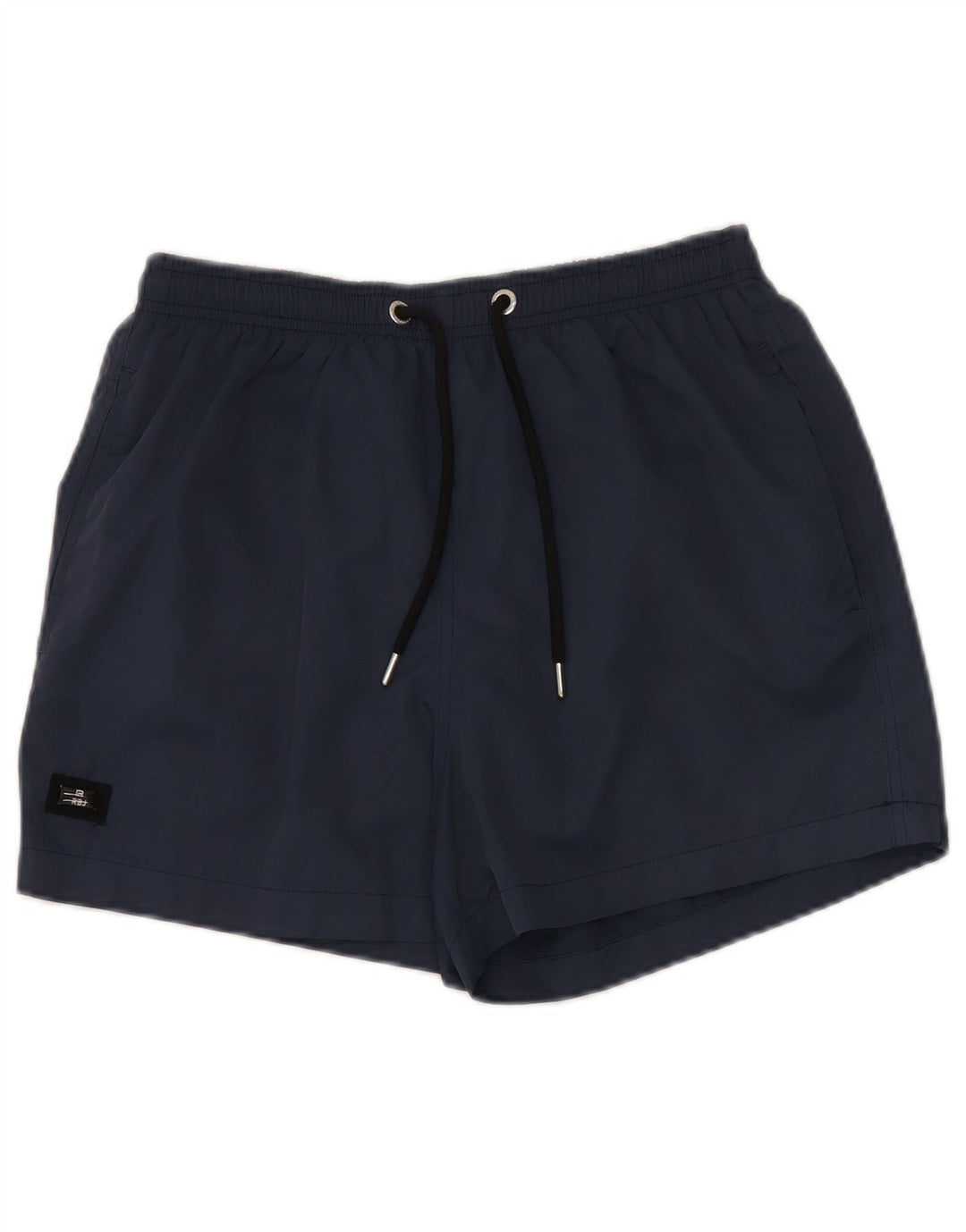 Pantaloncini da bagno vintage da uomo in poliestere medio blu navy