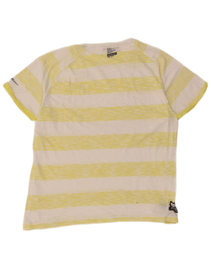 Jack & Jones T-shirt da uomo Top a righe gialle medie
