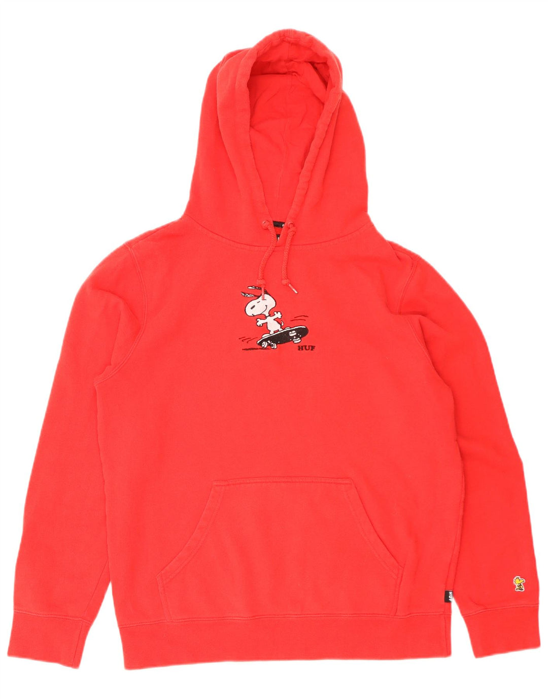 Felpa con cappuccio grafica da uomo HUF Peanuts, cotone rosso medio