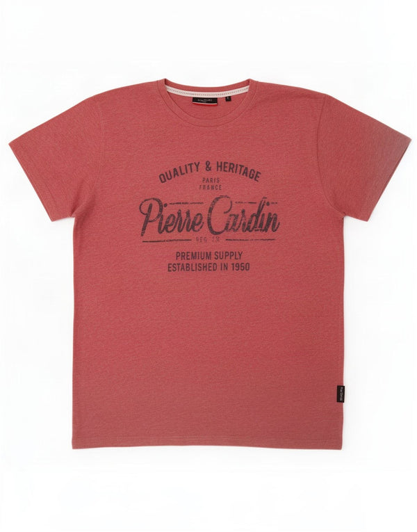 Pierre Cardin T-shirt grafica da uomo Top grande poliestere rosa