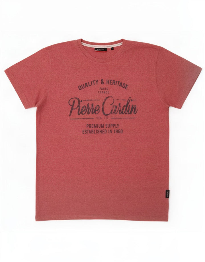 Pierre Cardin T-shirt grafica da uomo Top grande poliestere rosa