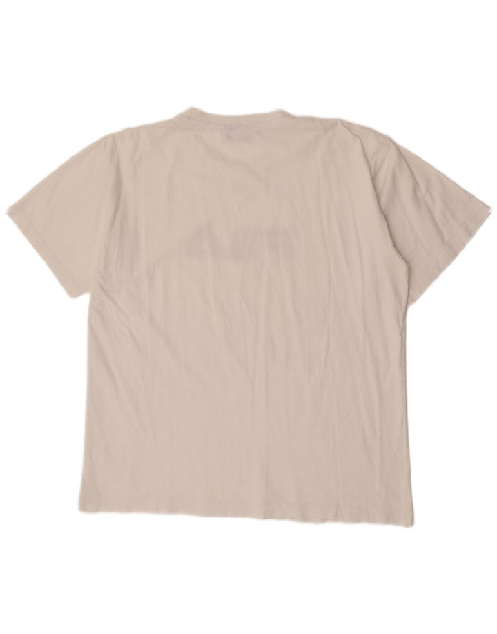 T-shirt grafica da uomo Fila Large bianca