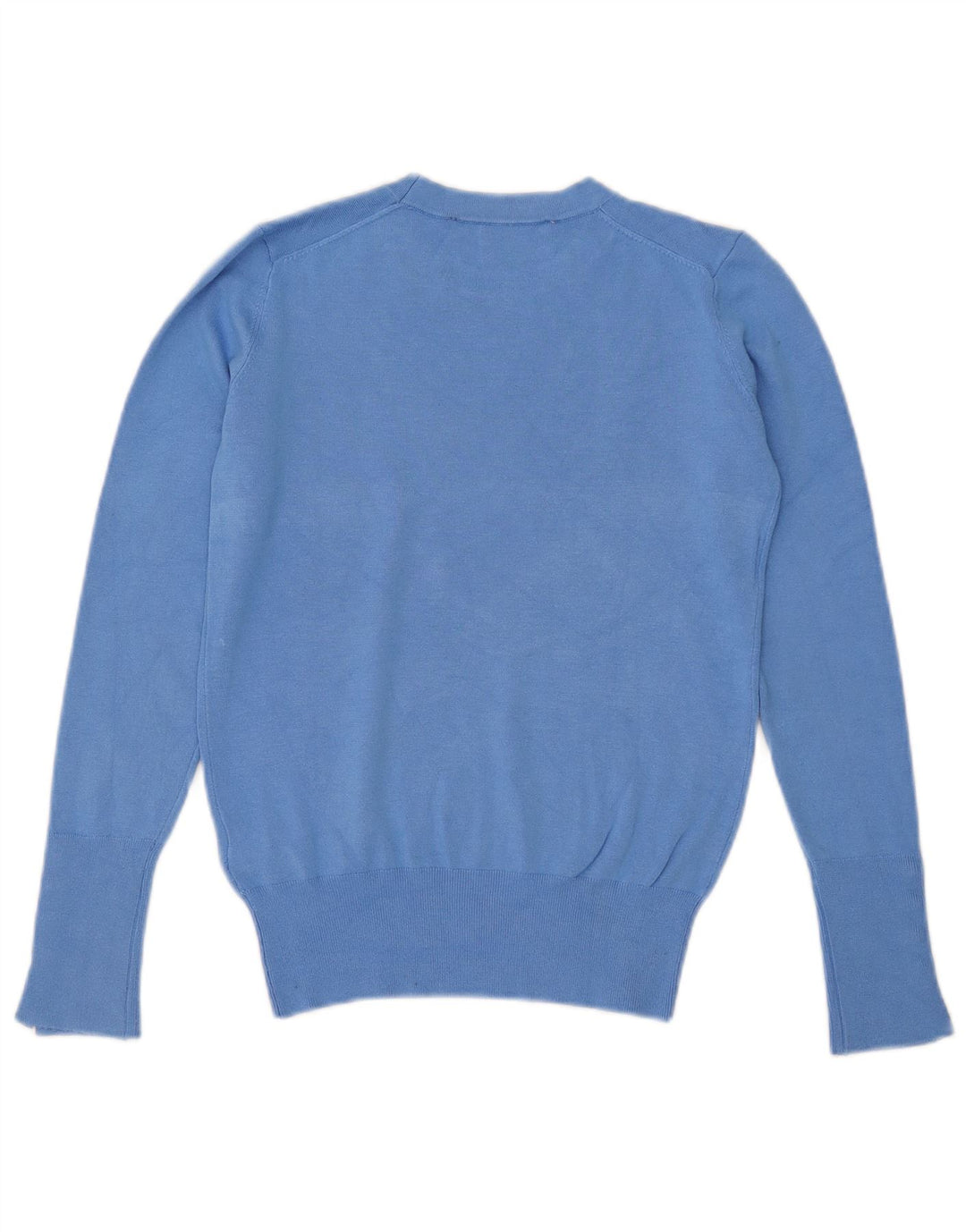 Maglione maglione girocollo da donna Zara UK 10 piccolo viscosa blu
