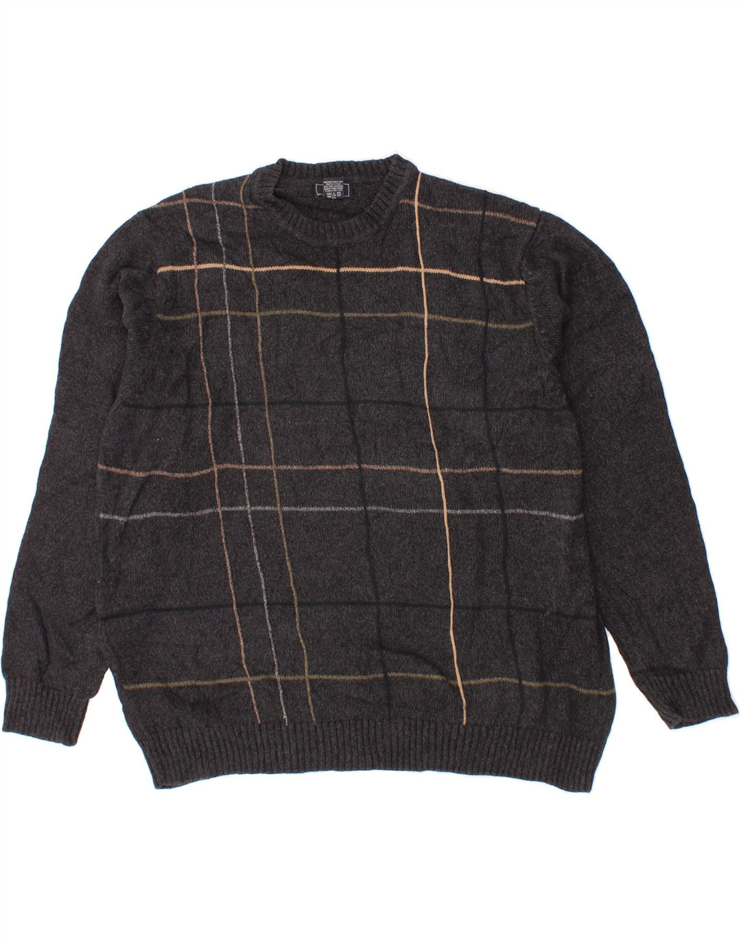 DOCKERS Maglione girocollo da uomo 2XL Cotone a quadri grigio