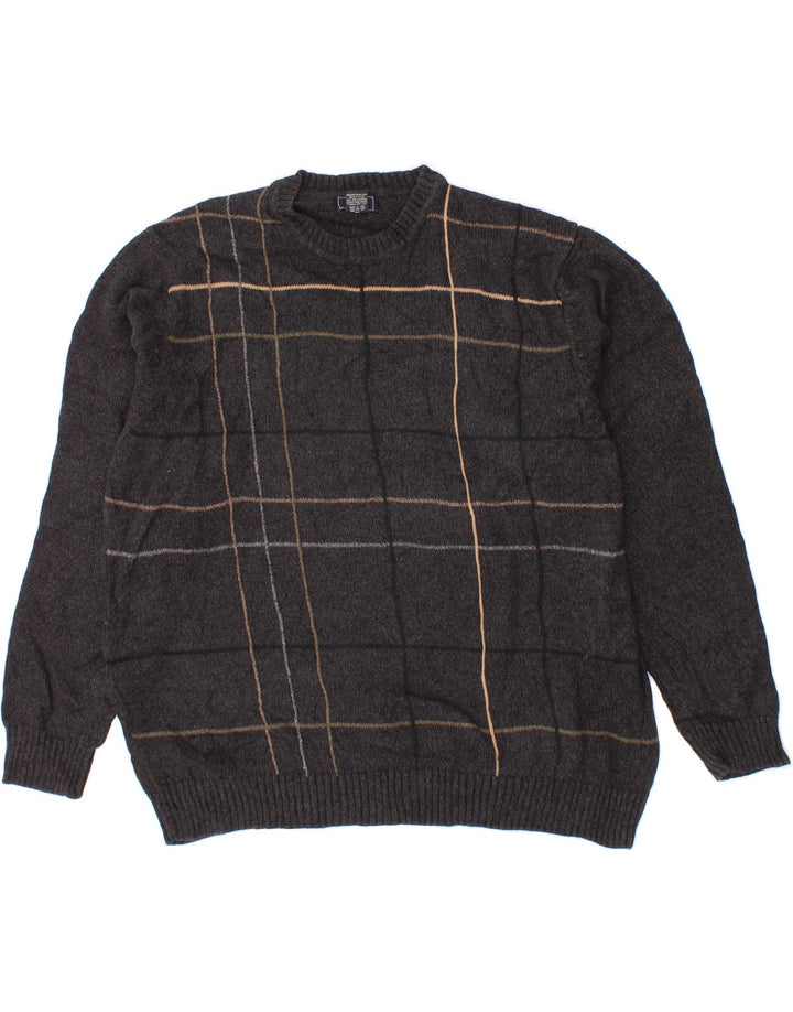 DOCKERS Maglione girocollo da uomo 2XL Cotone a quadri grigio