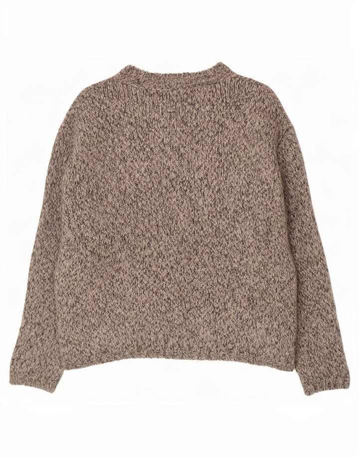 Maglione maglione con scollo a barca da donna Marks & Spencer UK 14 Grigio medio chiazzato