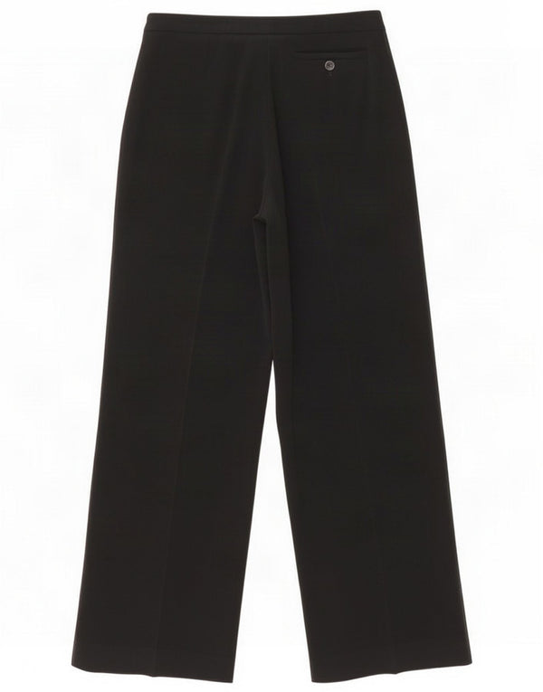 Pantaloni casual a gamba larga da donna Max & Co. UK 10 Small W28 L29 Acetato nero