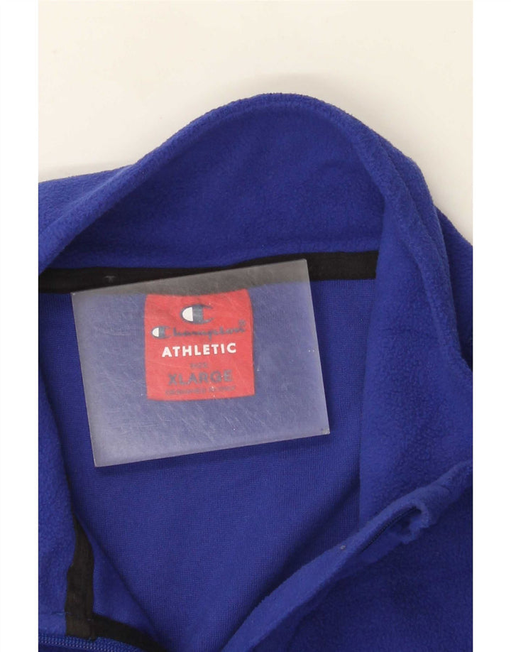 Maglione in pile Champion da uomo con zip e collo XL blu