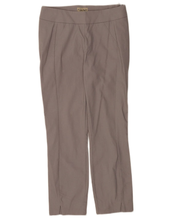 Phase Eight Womens Slim Cropped Trousers UK 10 Small W28 L25 Grey Cotton