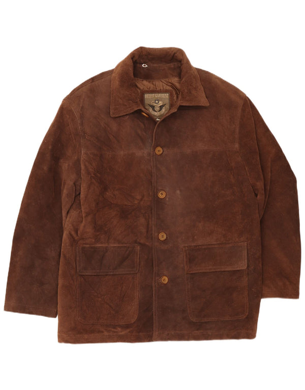 Giacca in pelle scamosciata da uomo Pacific Air Forces IT 54 2XL Pelle marrone