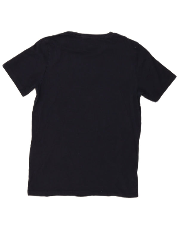 T-shirt grafica da uomo Jack & Jones Top grande in cotone blu navy