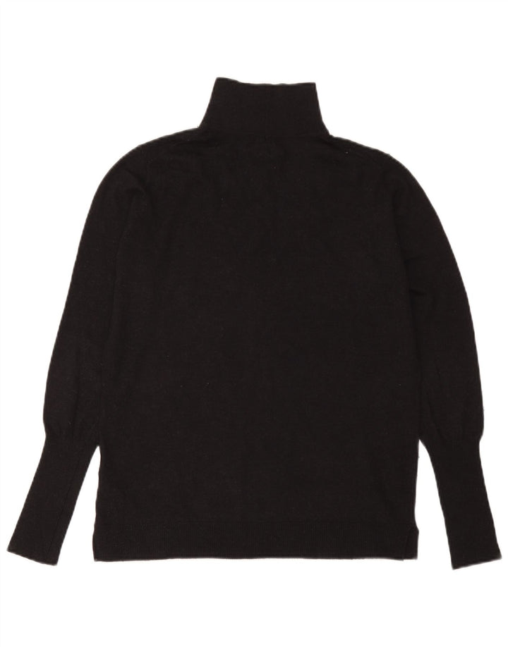 Maglione maglione collo alto da donna Zara UK 14 grande modal nero