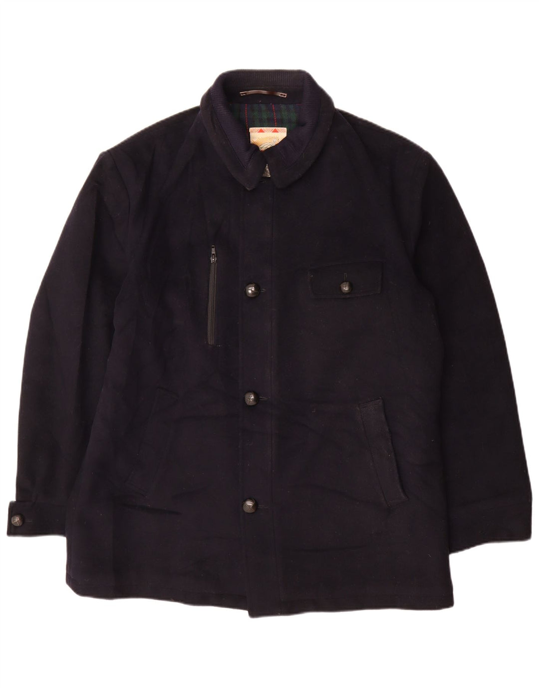 Giacca utility da uomo MC Gregor IT 54 2XL Classica in lana a quadri blu navy