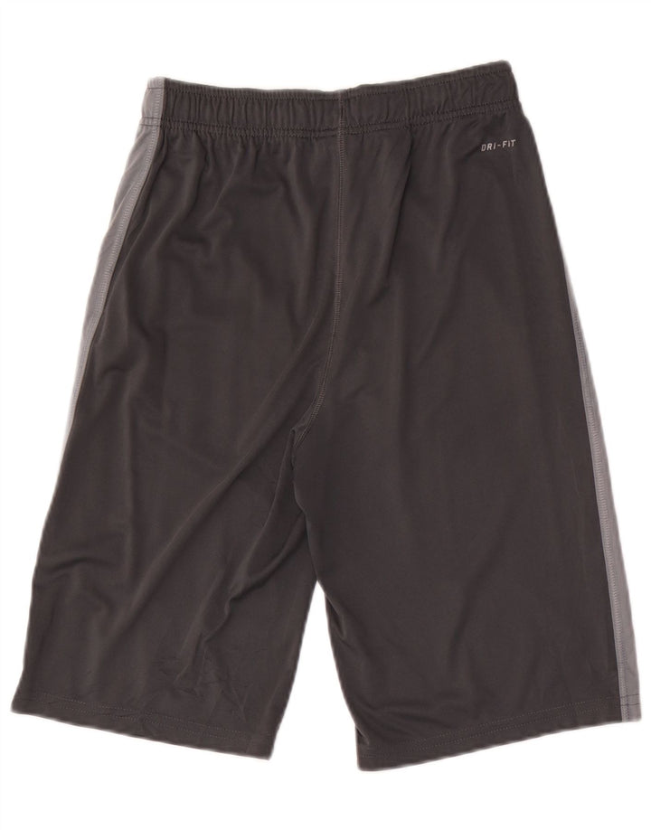Pantaloncini sportivi NIKE Dri Fit da uomo, grandi, in poliestere grigio