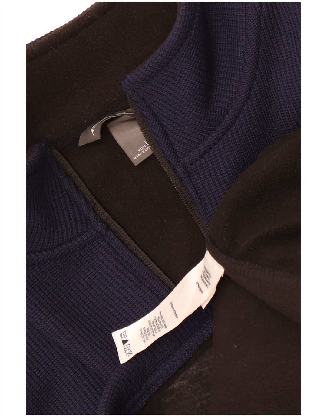 Giacca da tuta da uomo Eddie Bauer grande in poliestere color block blu navy