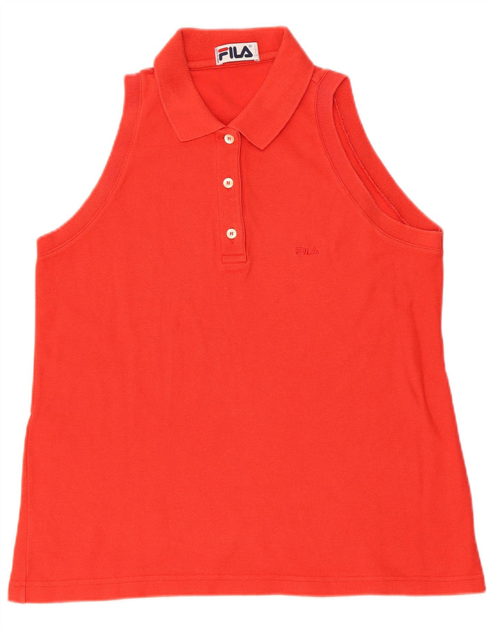 Polo Smanicata Donna FILA IT 46 Large Rossa in Cotone