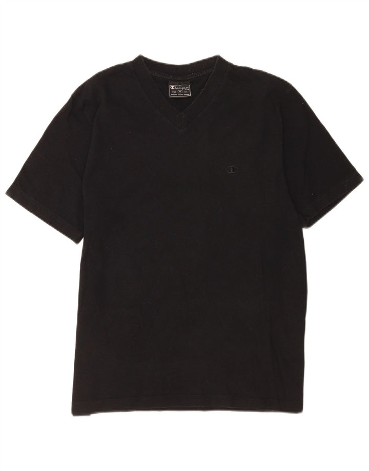 T-shirt da uomo Champion Top in cotone nero medio