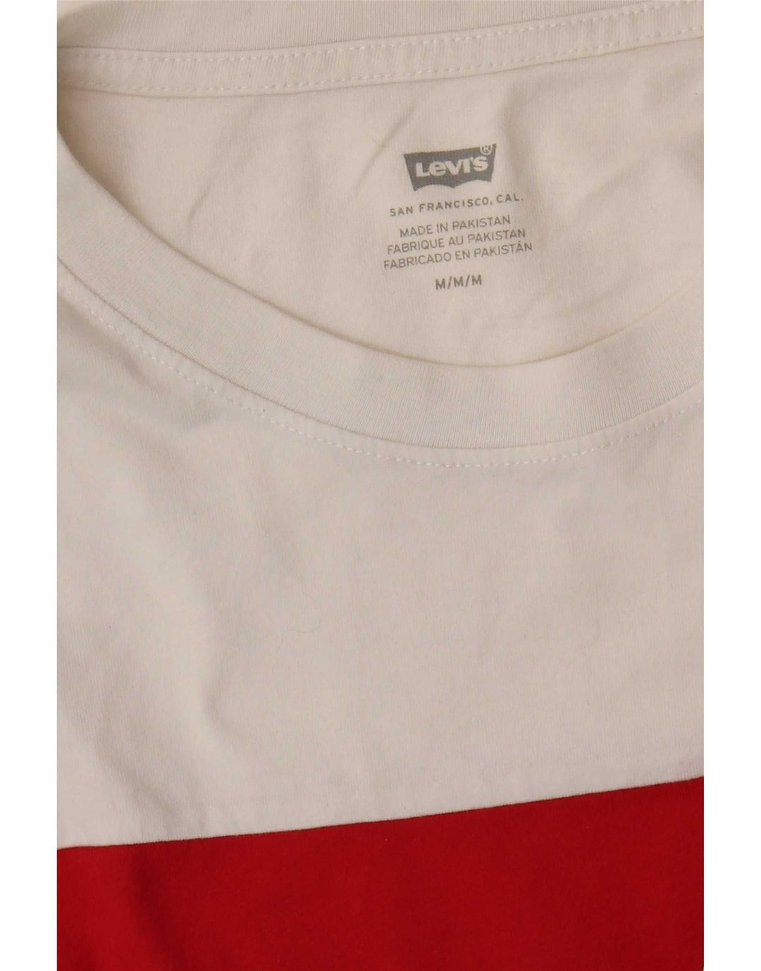 T-shirt grafica da donna Levi's Top UK 14 Medium White Colourblock