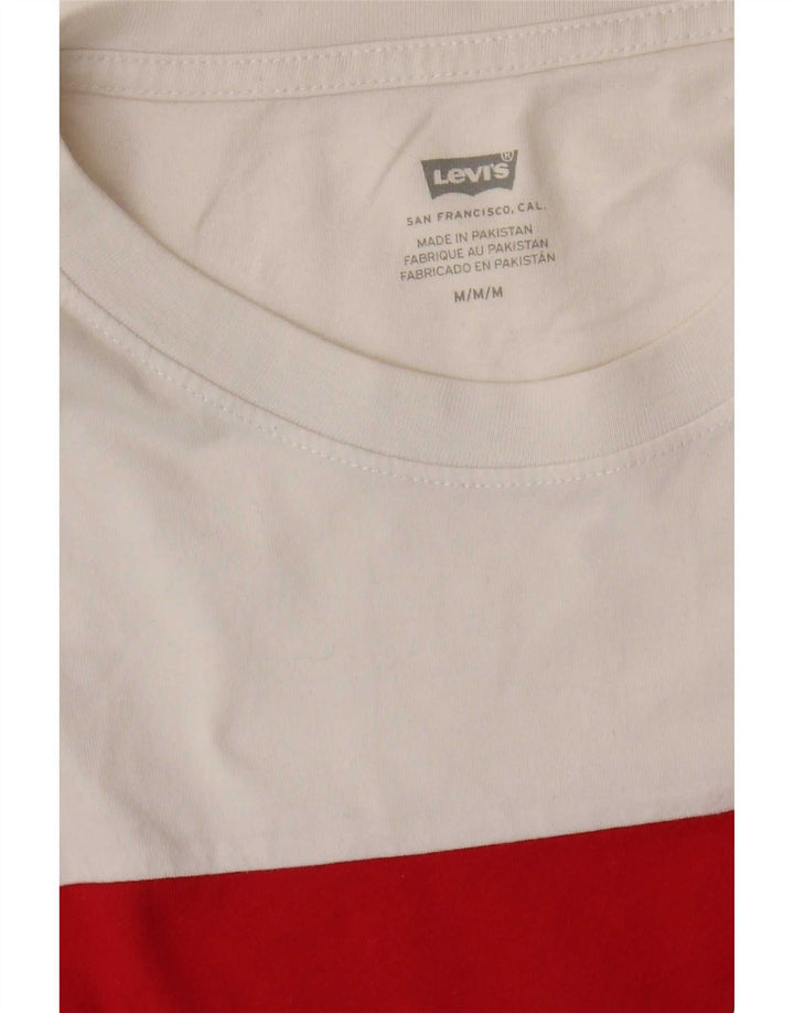 T-shirt grafica da donna Levi's Top UK 14 Medium White Colourblock
