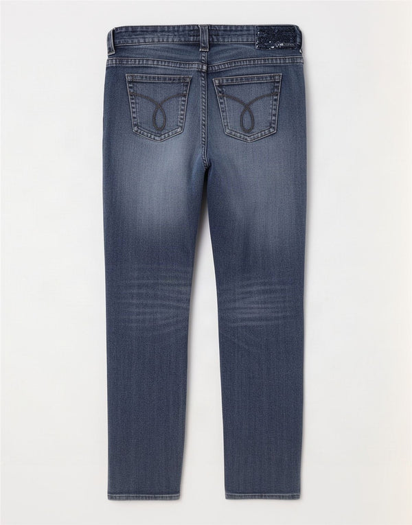Jeans slim da donna Calvin Klein W28 L28 Blu