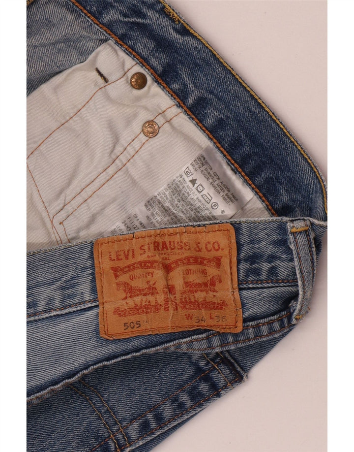 Levi's Uomo 505 Jeans dritti W34 L32 Cotone Blu