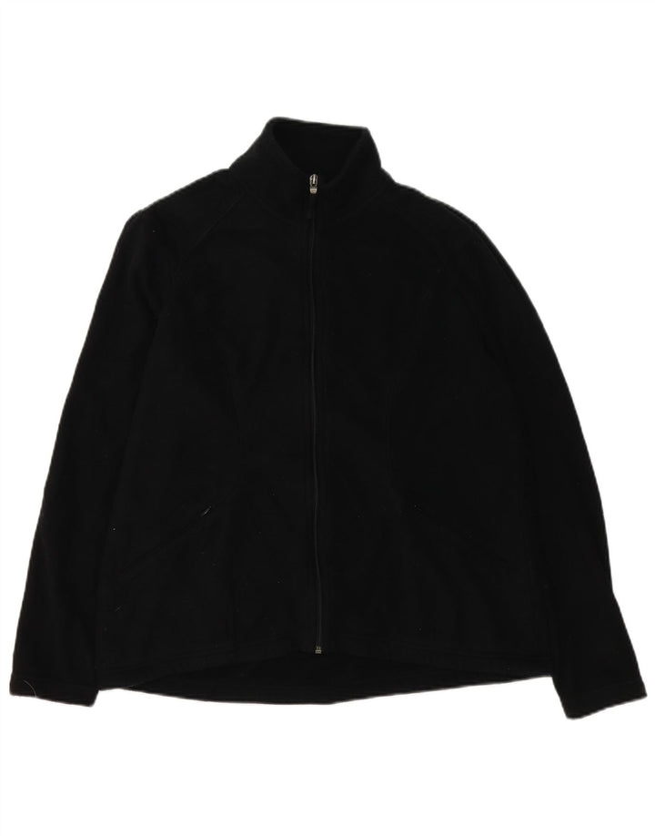 Giacca in pile da donna Marks & Spencer UK 16 grande poliestere nero