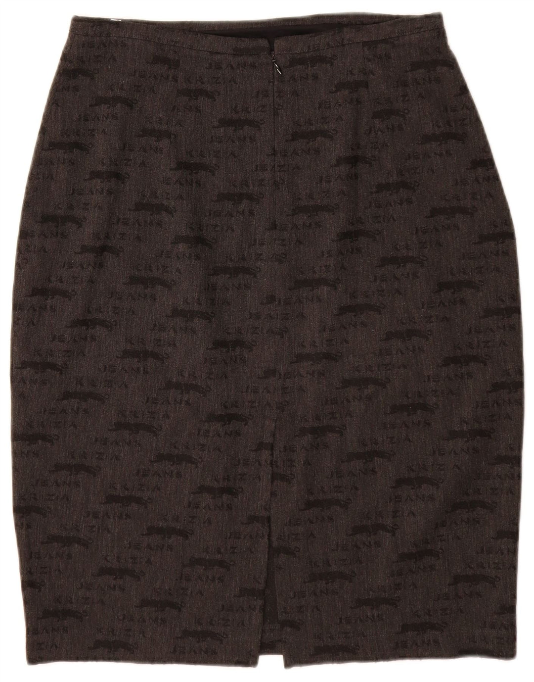 KRIZIA JEANS Gonna a tubino grafica da donna UK 12 Media W28 Grigio