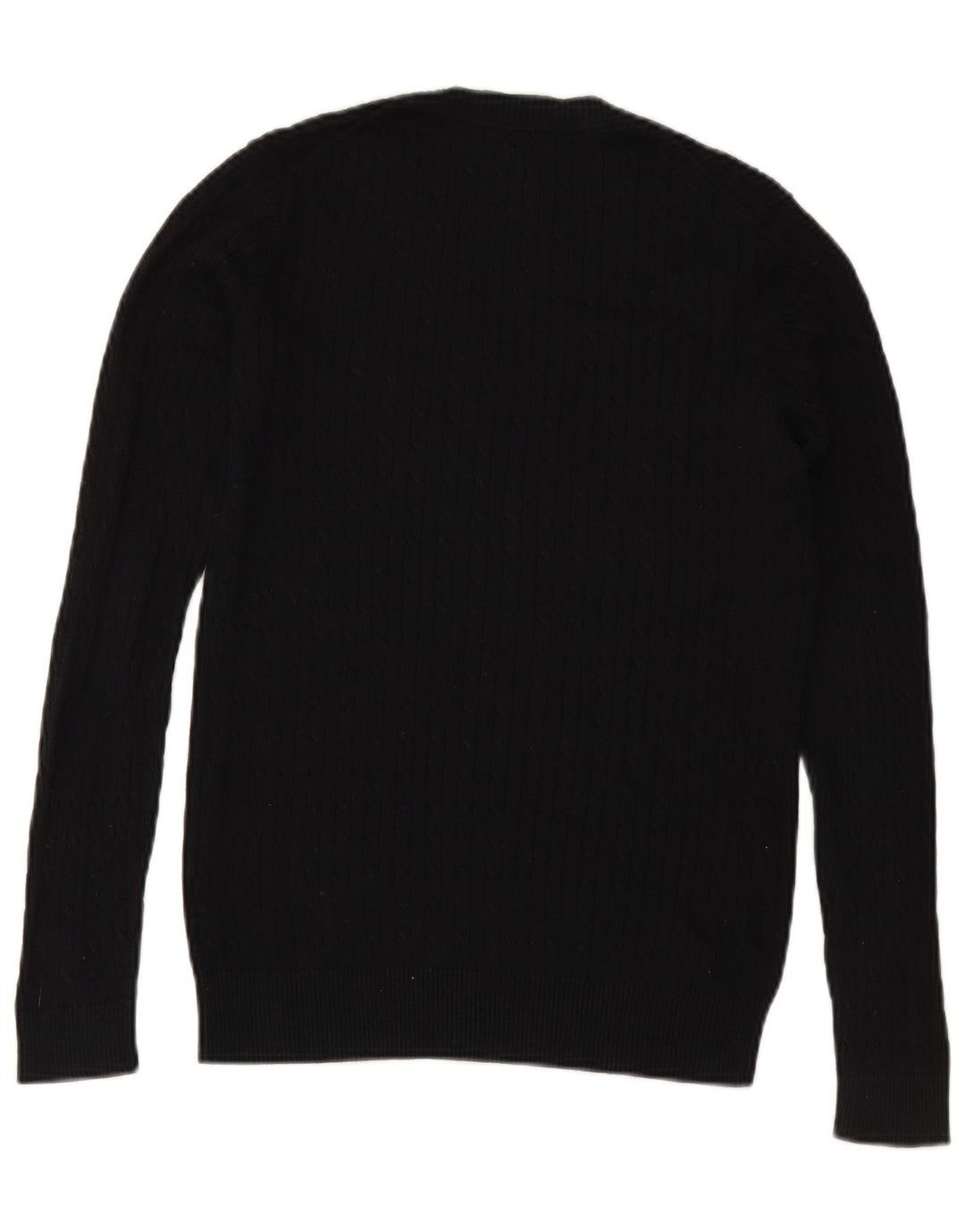 TOMMY HILFIGER Maglione da donna con scollo a V UK 10 Piccolo Nero