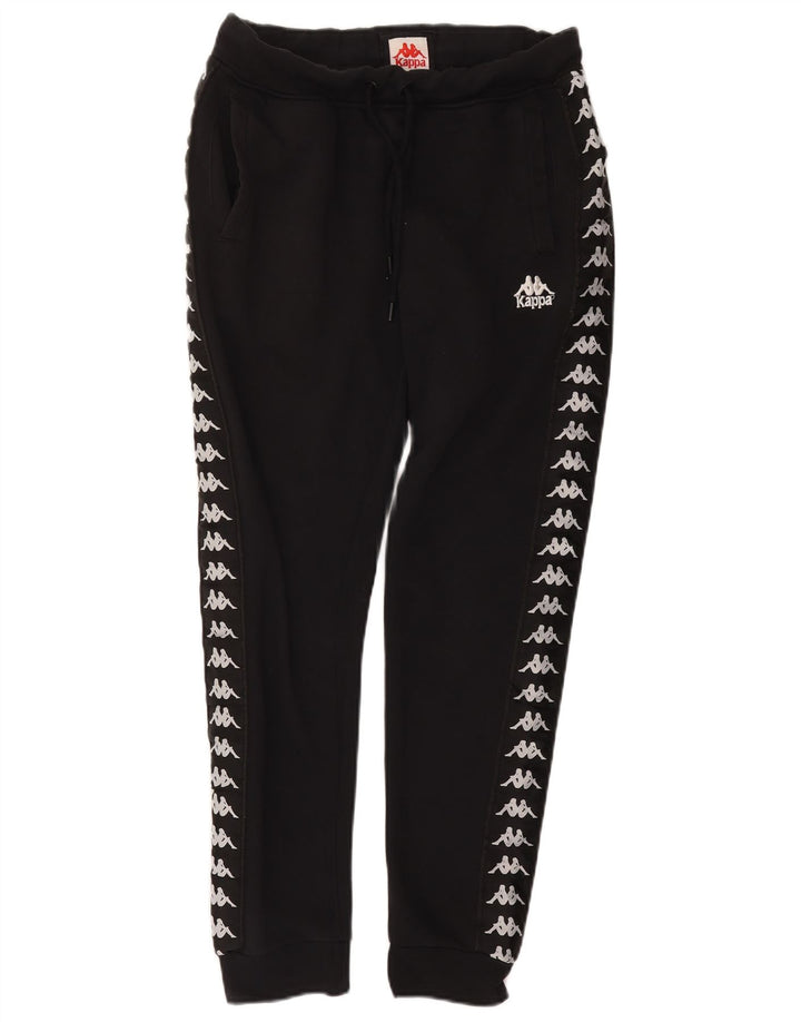 Pantaloni da tuta con grafica Kappa da uomo Joggers medi neri