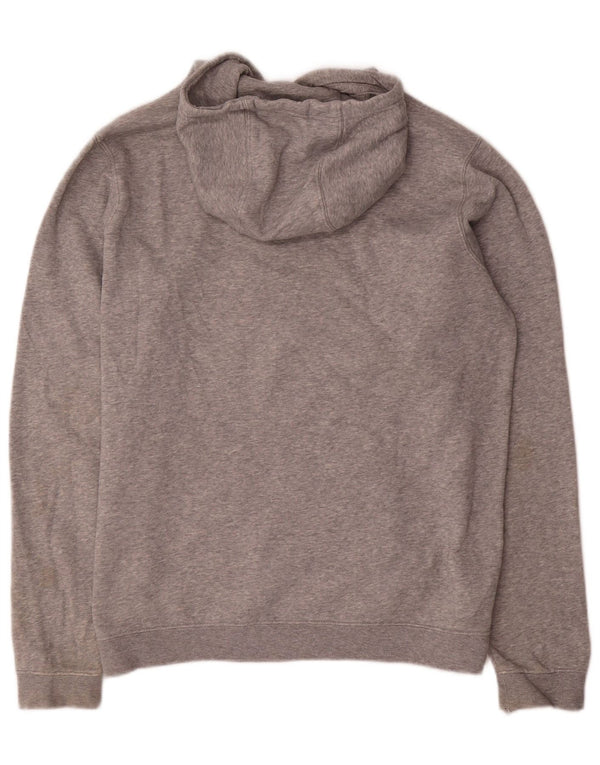 Felpa con cappuccio grafica Nike da uomo in cotone grigio medio