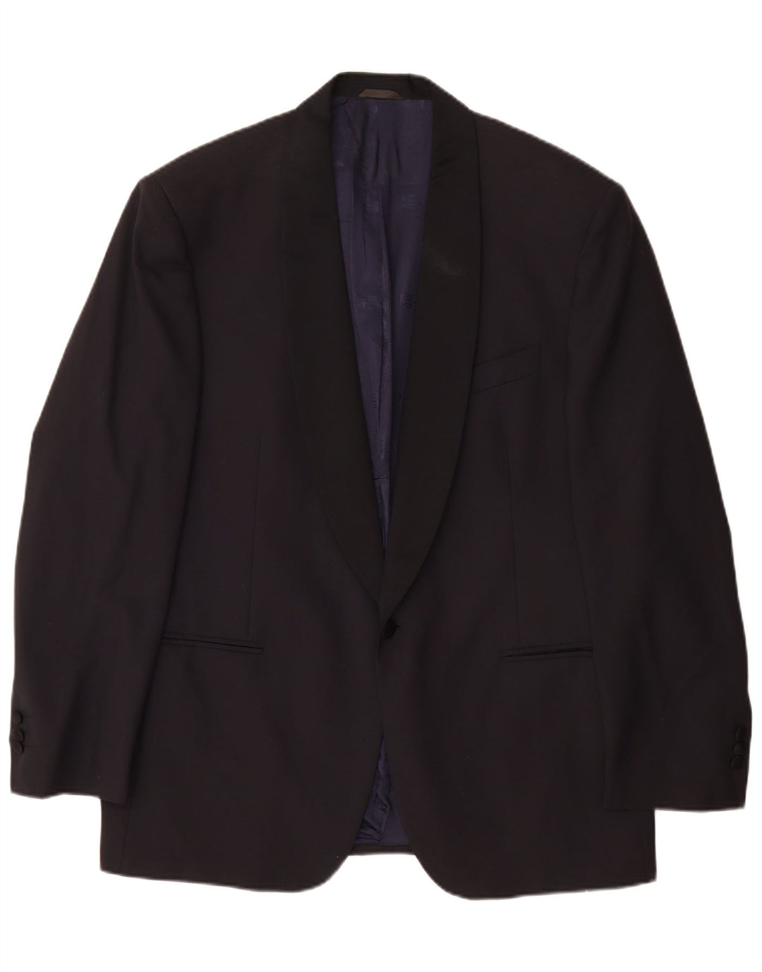 Giacca blazer da uomo a 1 bottone Ferre IT 54 2XL Lana vergine blu navy