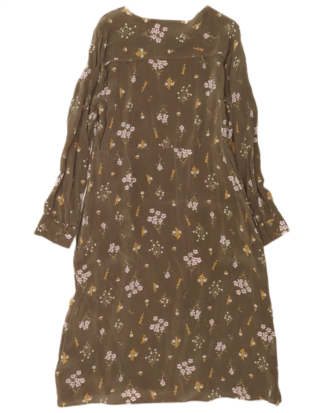 Abito a trapezio a maniche lunghe Marks & Spencer da donna Per Una UK 14 Large Verde