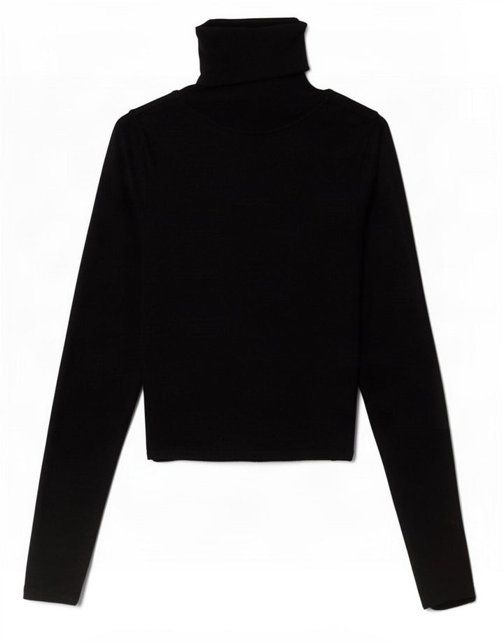 Top corto in camicetta corta da donna Zara UK 8 piccolo in viscosa nera