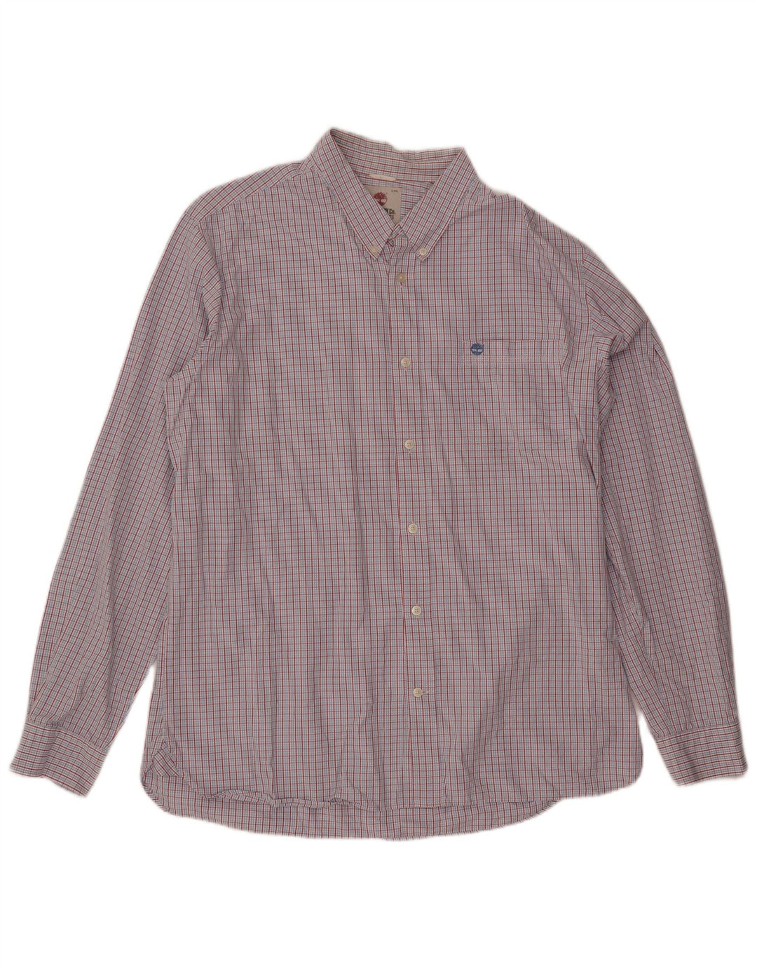 Camicia Timberland da uomo slim fit XL in cotone a quadri blu