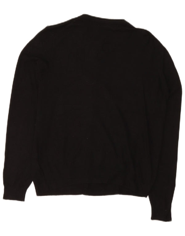Maglione cardigan da donna Marks & Spencer UK 14 grande viscosa nera